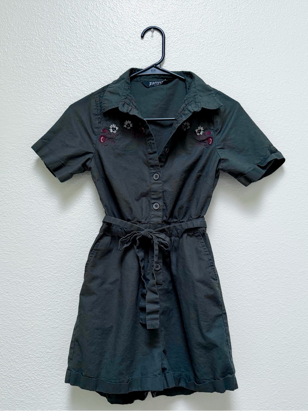 Disturbia Green Floral Romper